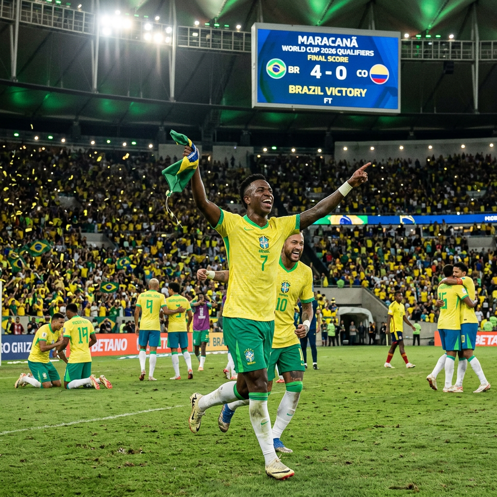 Seleção Brasileira Domina Eliminatórias da Copa com Vitória de 4 a 0