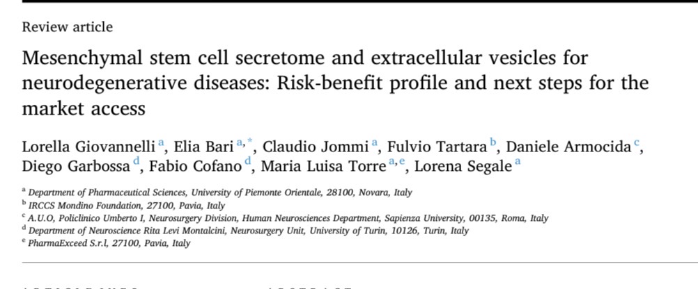 Mesenchymal Stem Cell Secretome & Extracellular Vesicles for Neurodegenerative Diseases