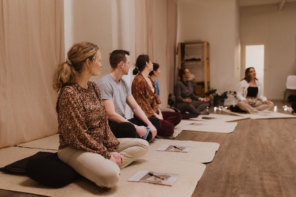Group breathwork session