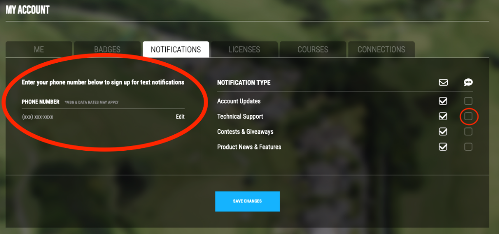FSX Live Notifications Tab