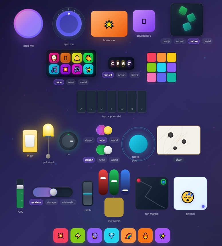 Fidget-io template preview