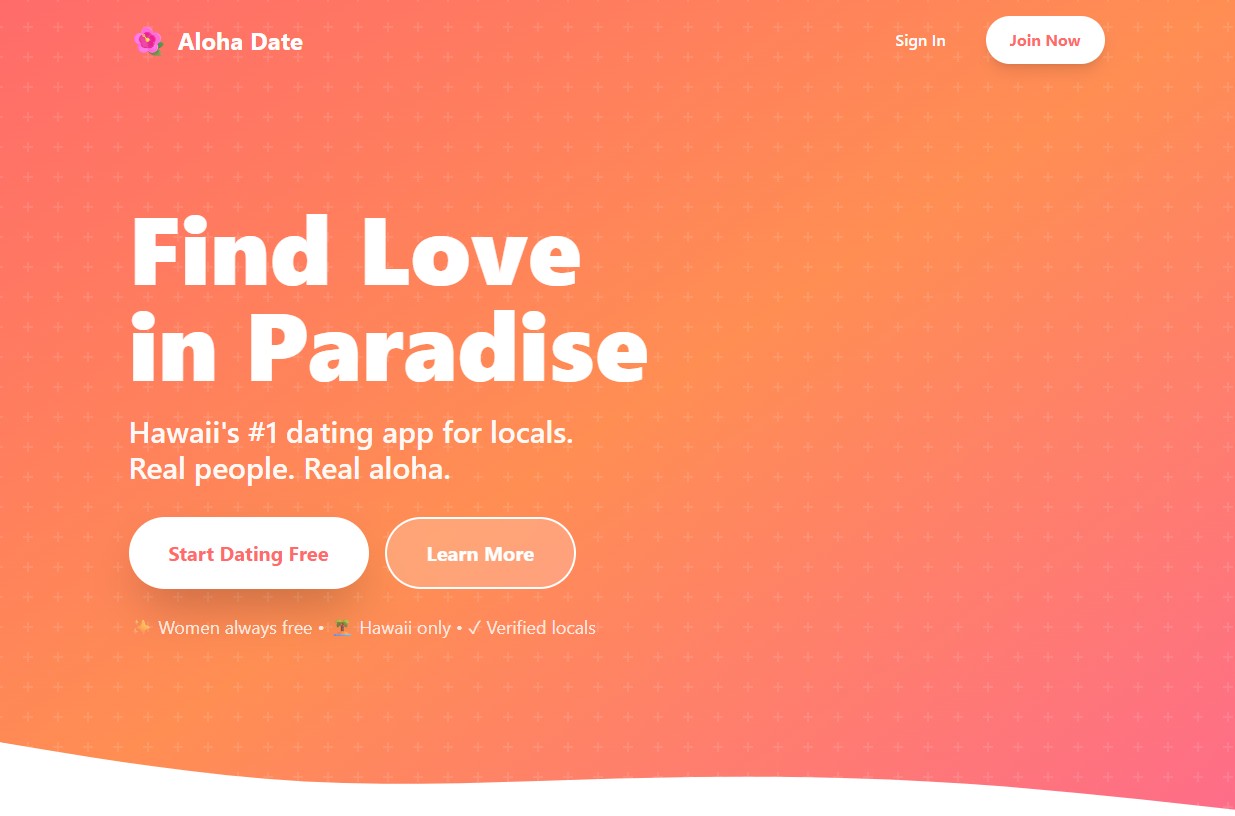 Aloha Date Hawaii template preview