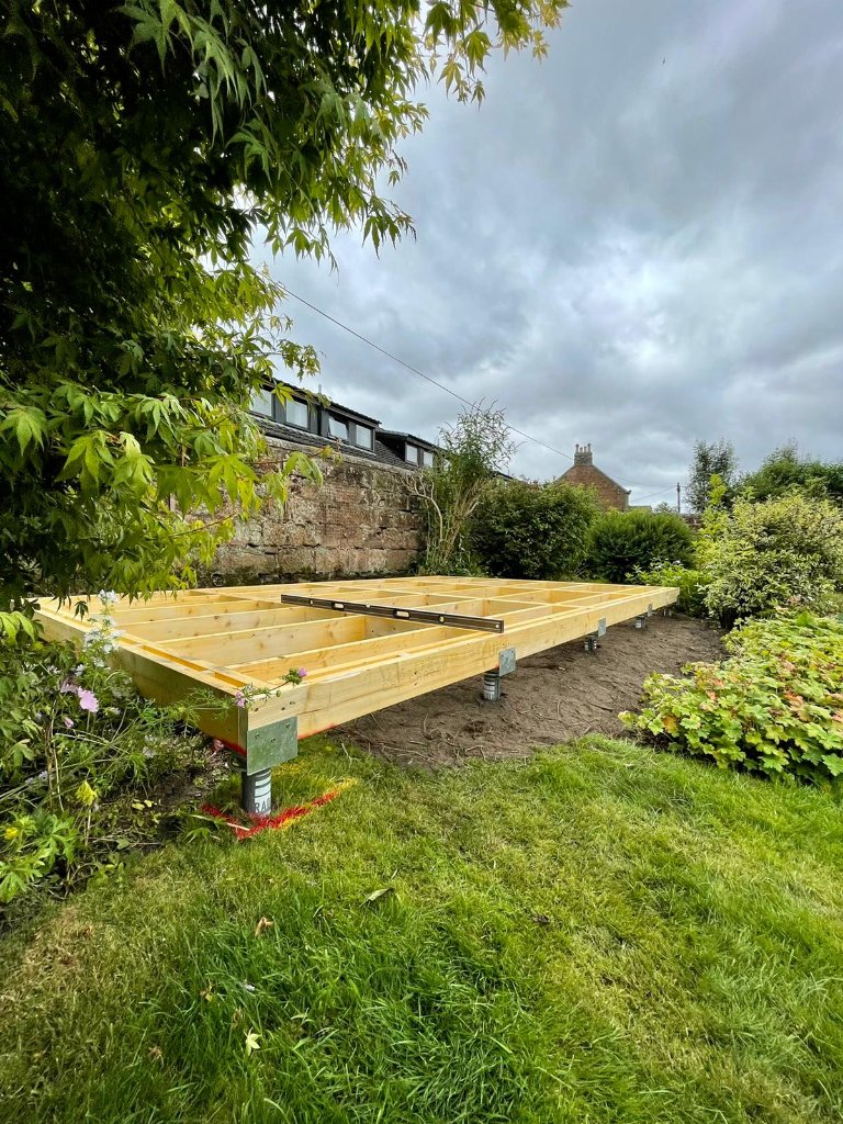 Garden rooms ground screw application