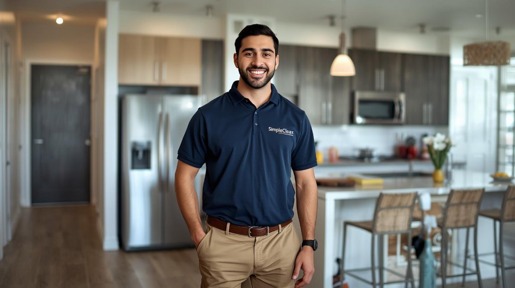 SimpleCleanz technician in Chicago apartment