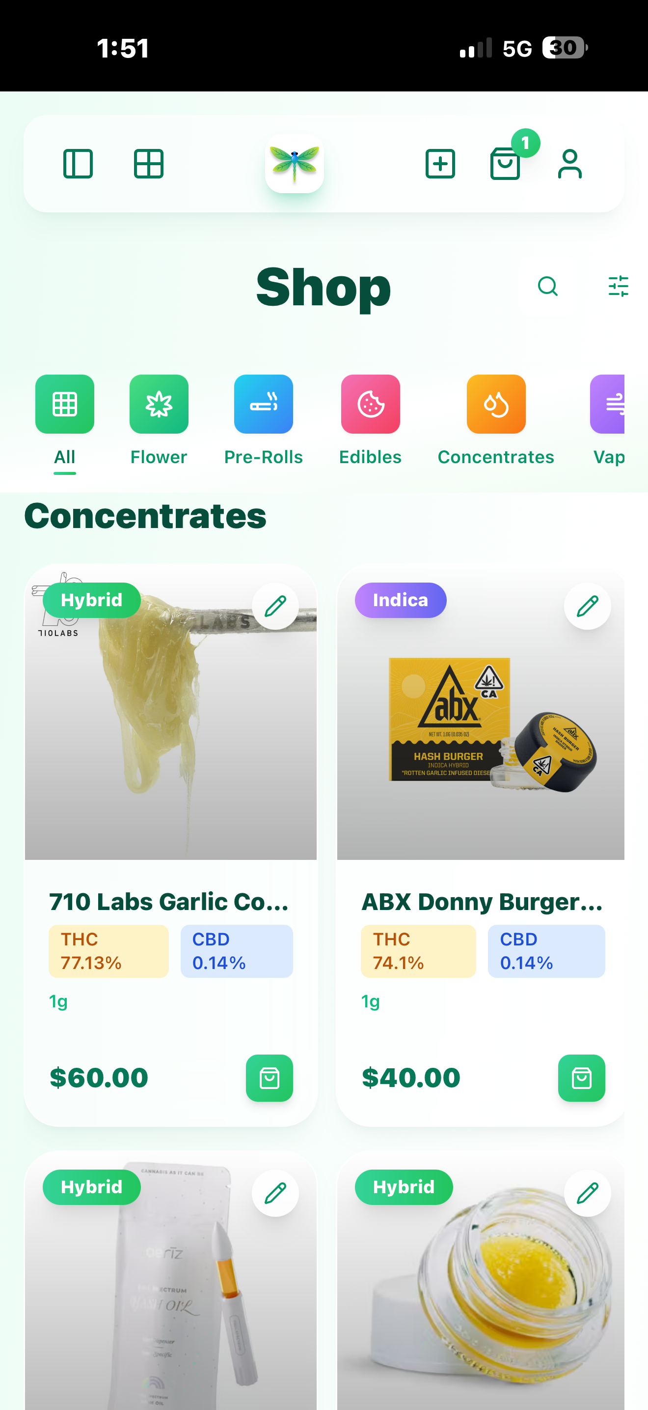 Cannabis Delivery template preview