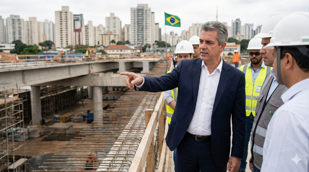 Político interagindo com cidadãos
