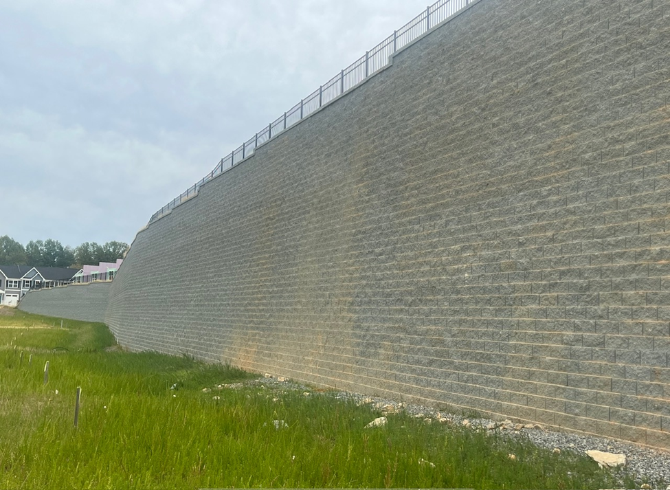 Residential Development Retaining Wall - DRAW Enterprises Residential Services project in Charlotte NC