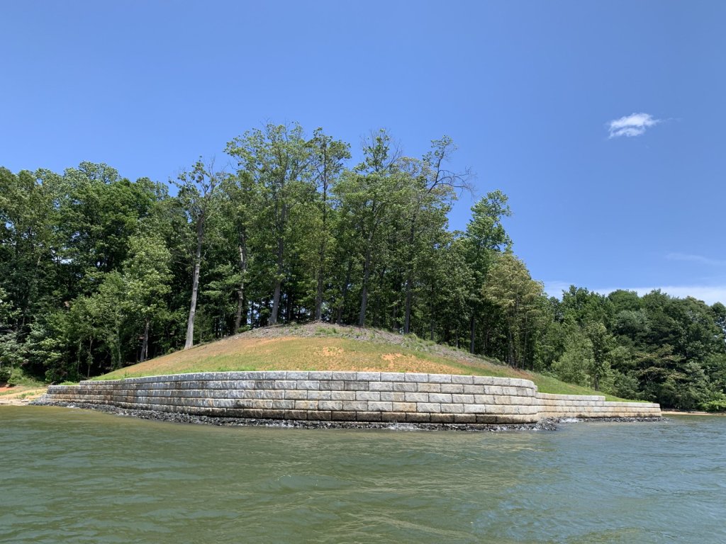 Lakefront Retaining Wall - Water View