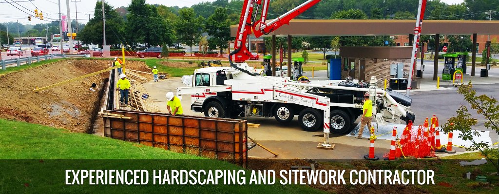 Commercial Hardscaping & Sitework - Concrete Pour