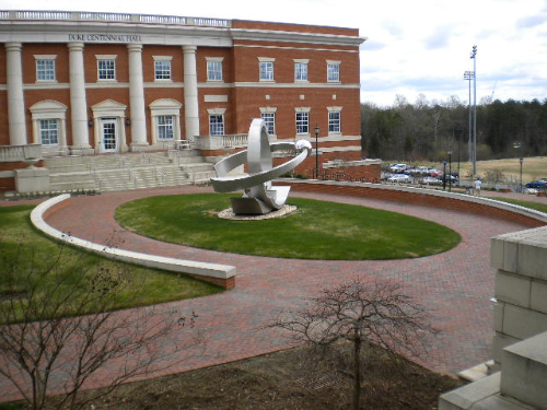 Institutional brick paver plaza installation in Charlotte, North Carolina