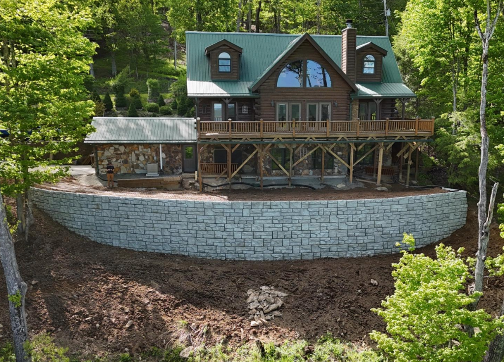Residential Retaining Walls - Transform Challenging Terrain Into Beautiful Spaces by DRAW Enterprises Charlotte NC