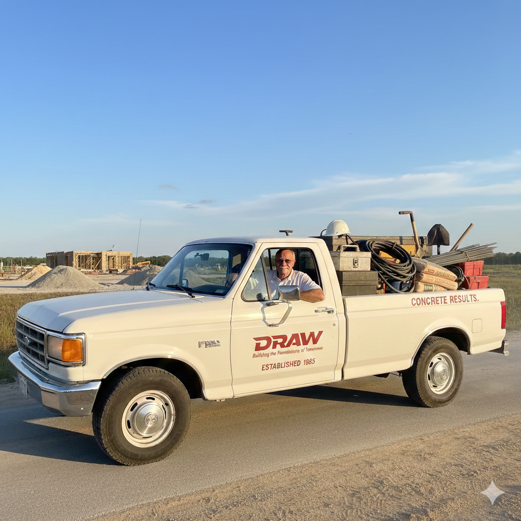 Buddy Ward in the original DRAW Enterprises F-150 pickup truck