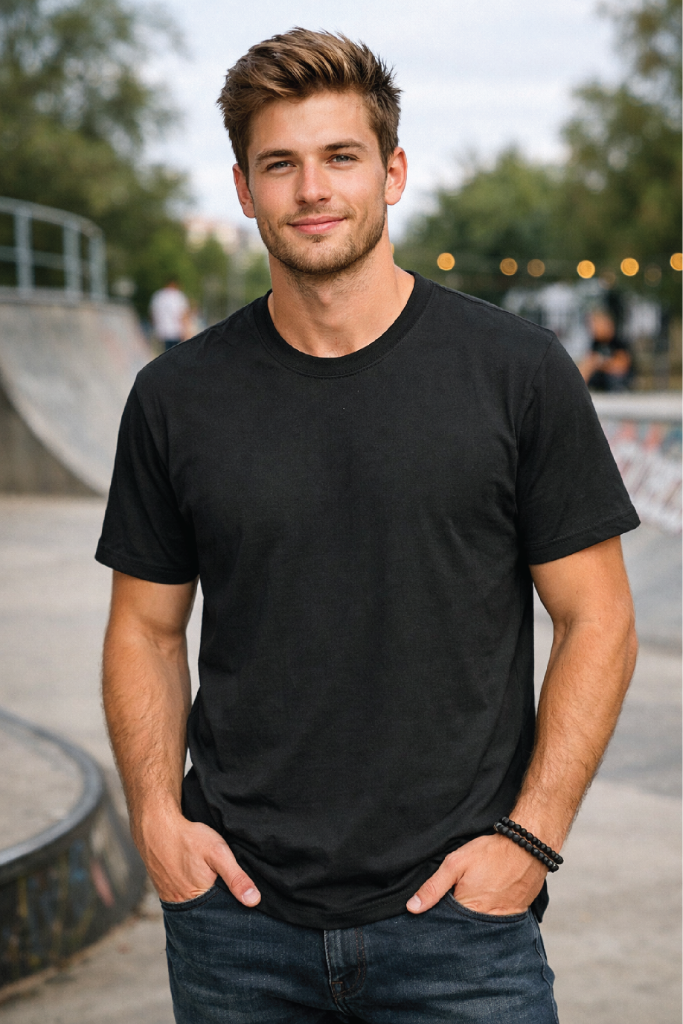 black promo t-shirt