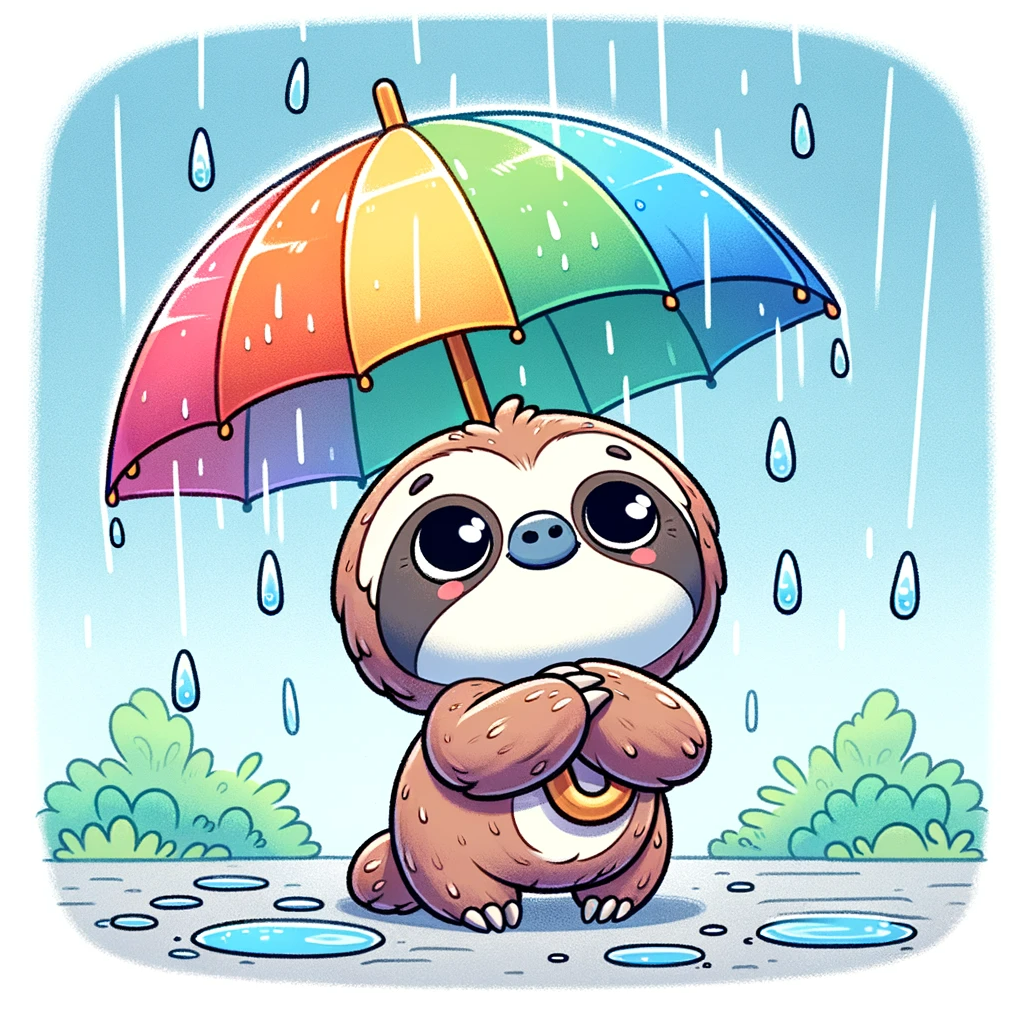 Sam with Umbrella