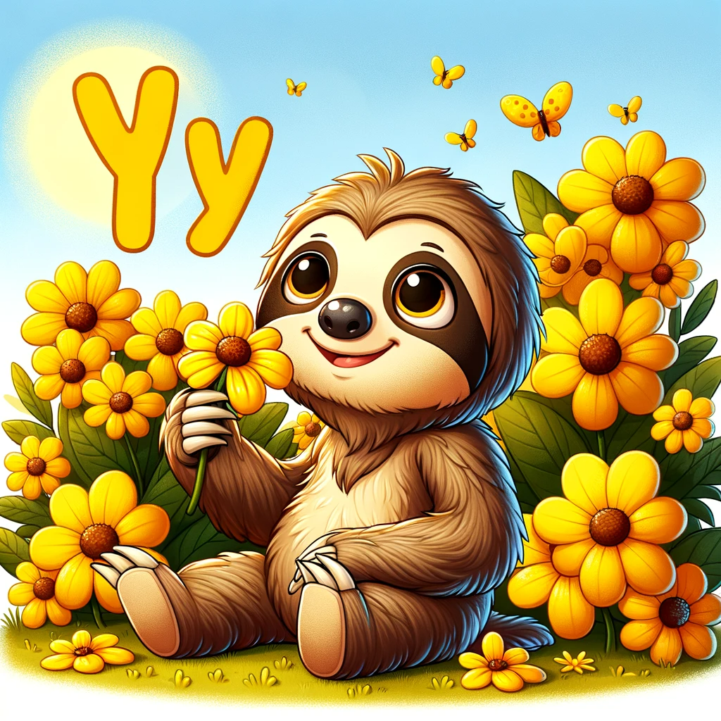 Sam in Yellow Flowers