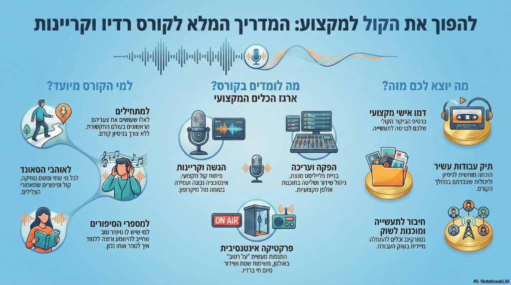 להפוך את הקול למקצוע - המדריך המלא לקורס רדיו וקריינות