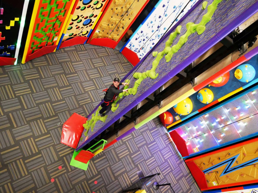Triffid climbing wall at Clip 'n Climb Allegan Event Michigan