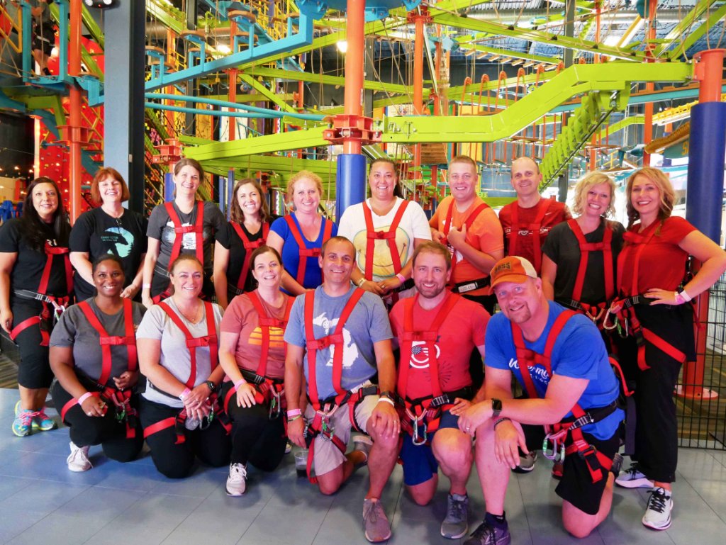Adults enjoying adventure
