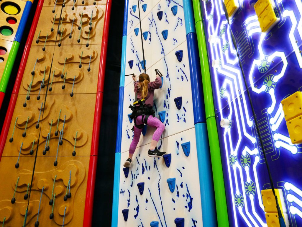 Dry Ice climbing wall at Clip 'n Climb Allegan Event Michigan