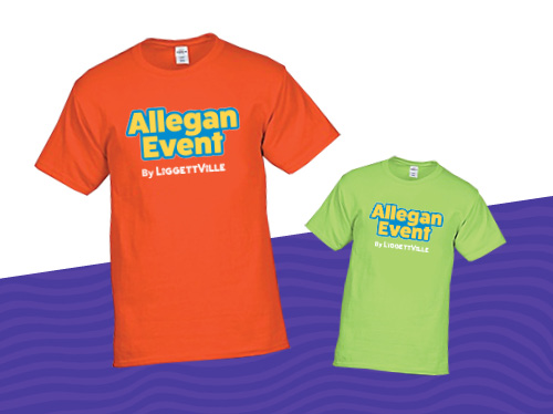 Allegan Event T-Shirt birthday party add-on at Allegan Event Michigan