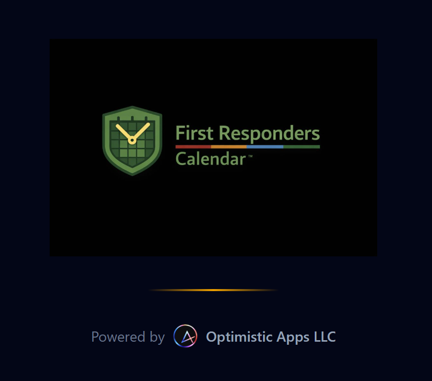 First Responders Calendar template preview
