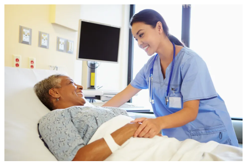 Nurse providing compassionate care to patient