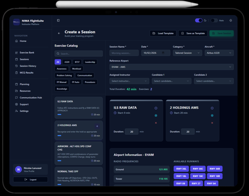 Create and Custom Sessions