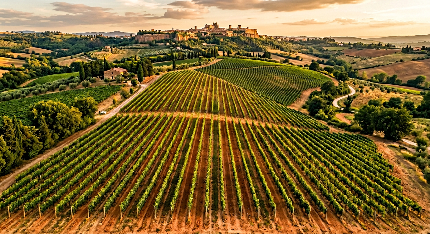 Vigneti La Carraia dall'alto