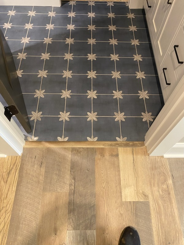 Decorative Floor Tile Transition