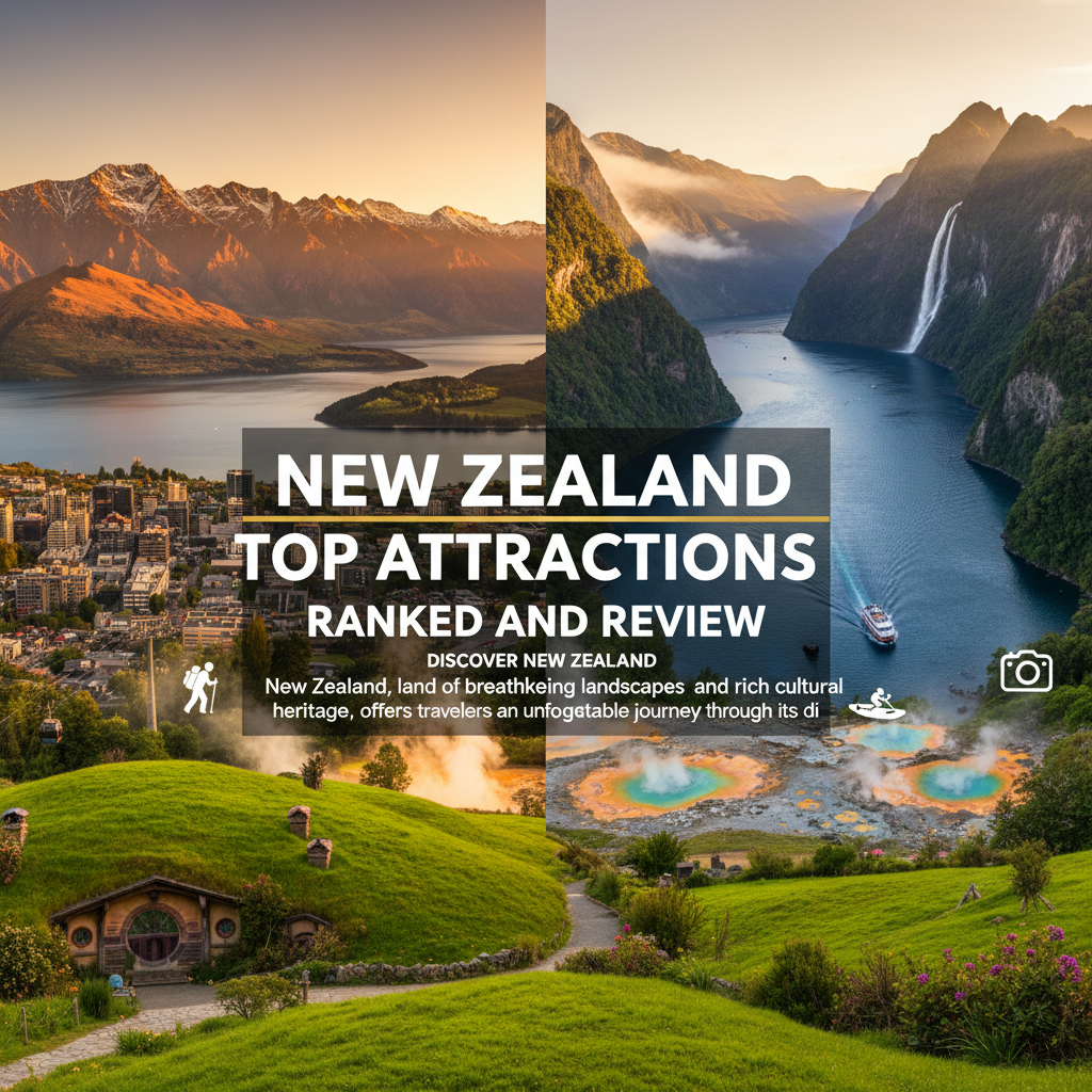 Stunning landscape of New Zealand showcasing breathtaking attractions