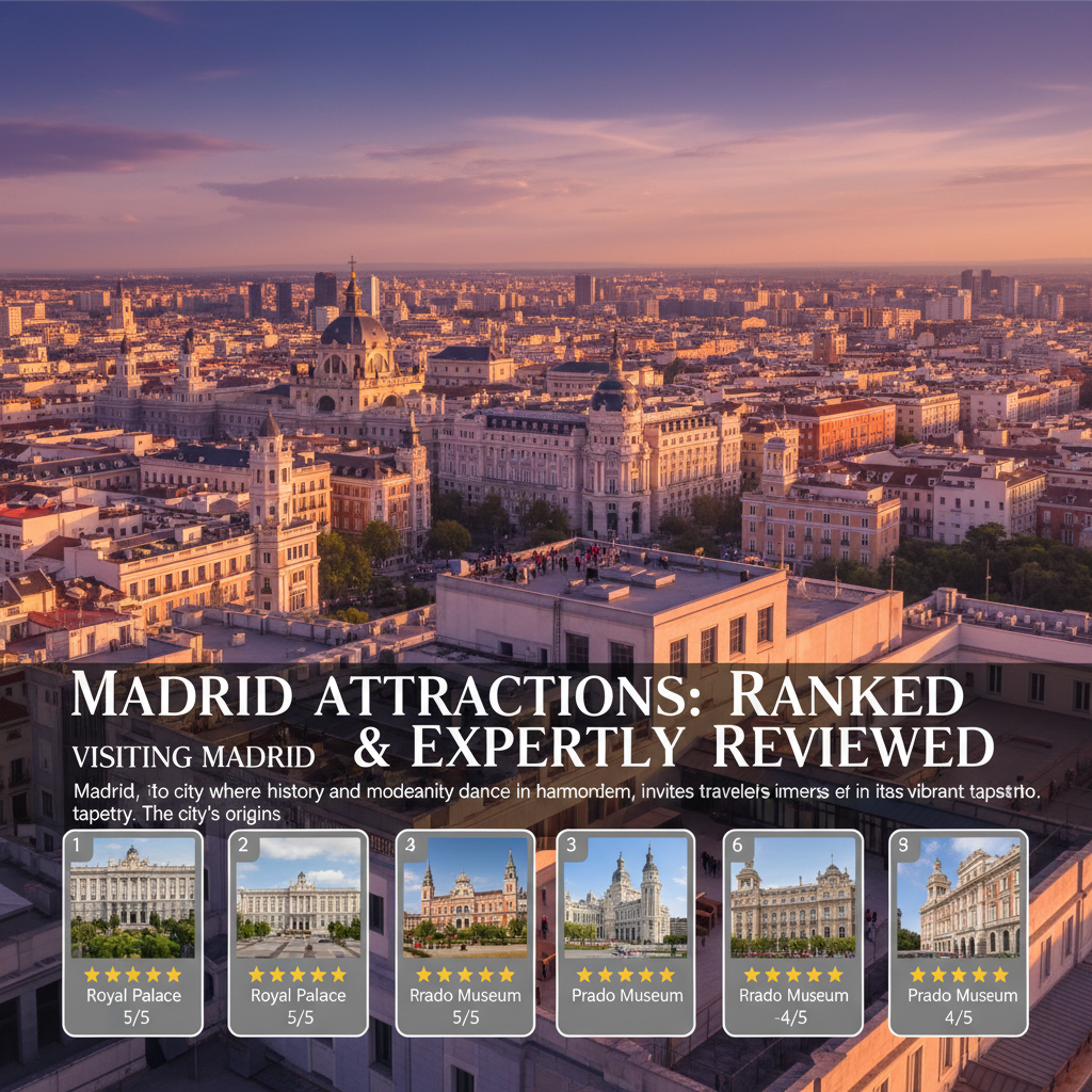 A stunning view of Madrid's iconic attractions and vibrant streets