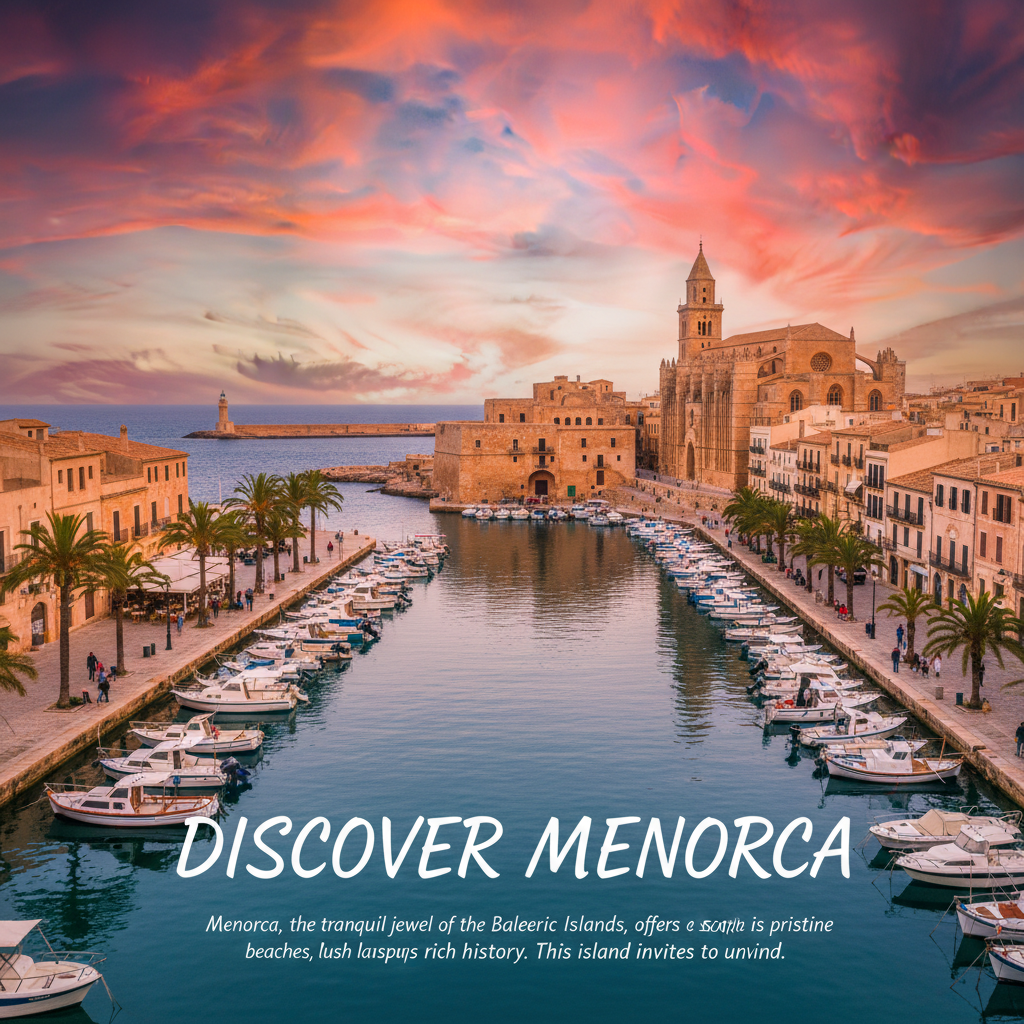 Stunning view of Menorca's coastline with crystal-clear waters