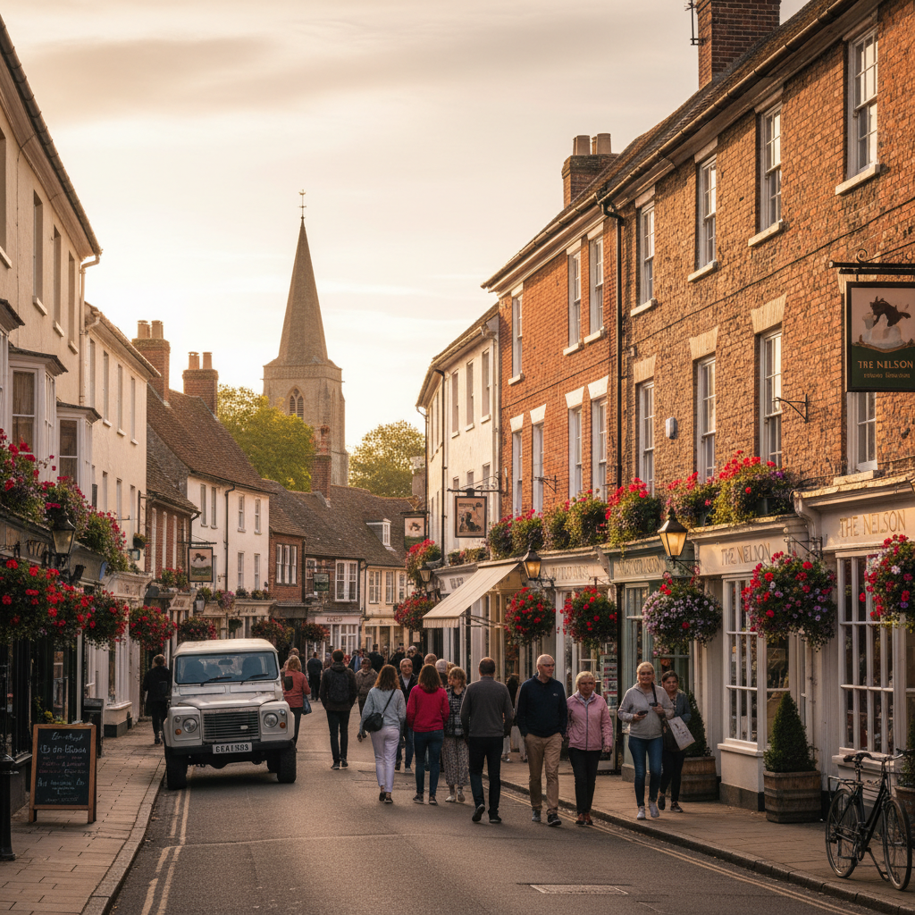 Scenic view of Burnham Market showcasing local attractions and charm.