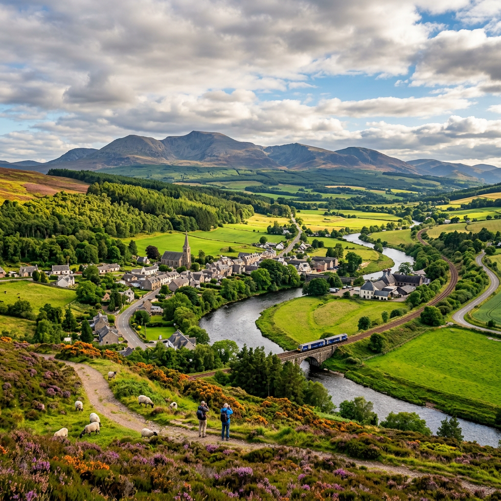 Stunning view of Muir of Ord's scenic landscape and attractions.