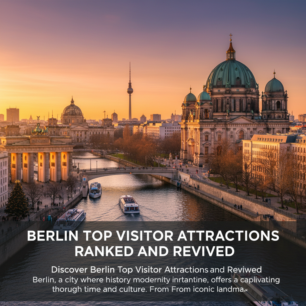 A stunning view of Berlin's Brandenburg Gate at sunset