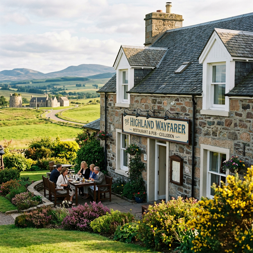 The Highland Wayfarer in Culloden - stunning view of this iconic restaurant