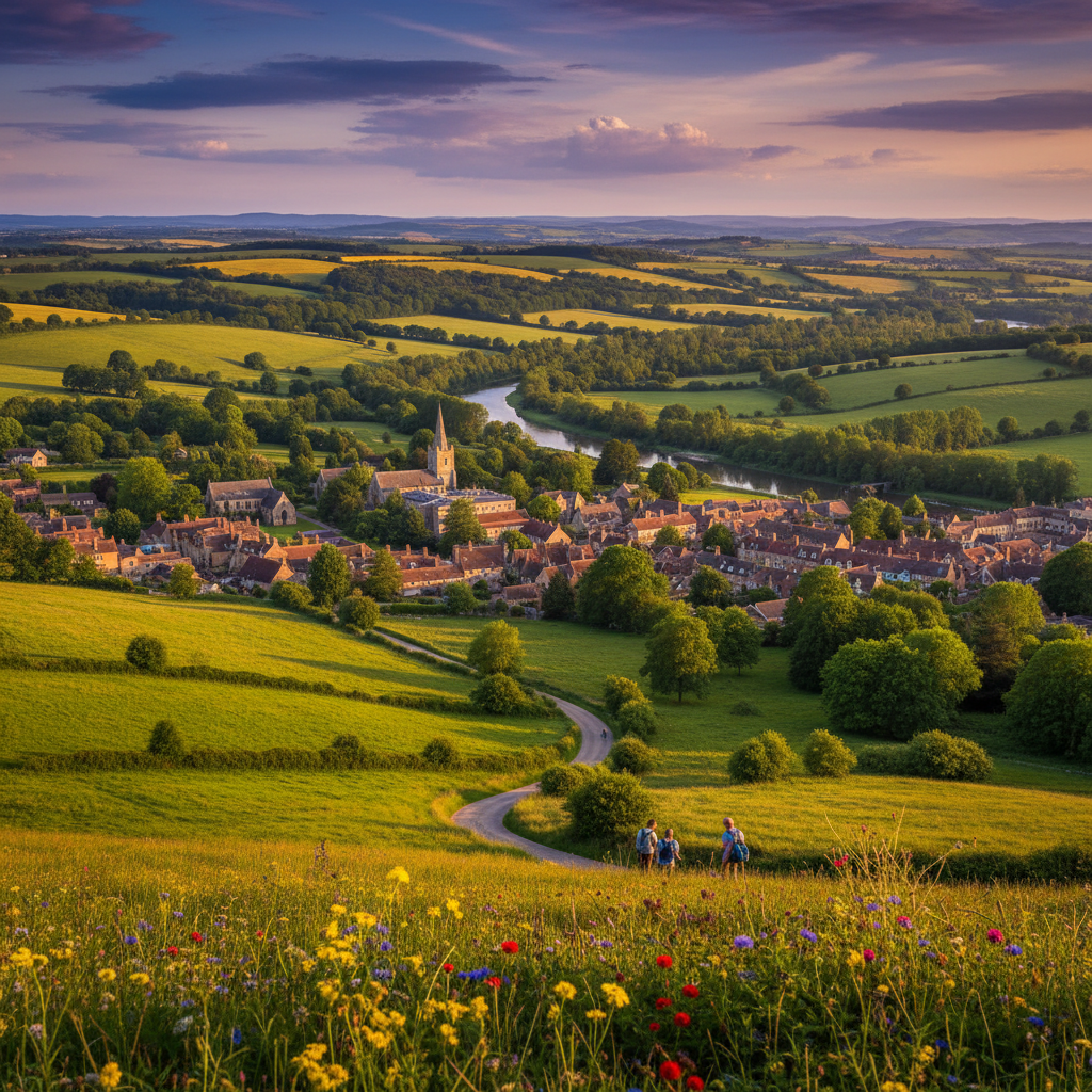 A scenic view of Bradfield showcasing its attractions and natural beauty.