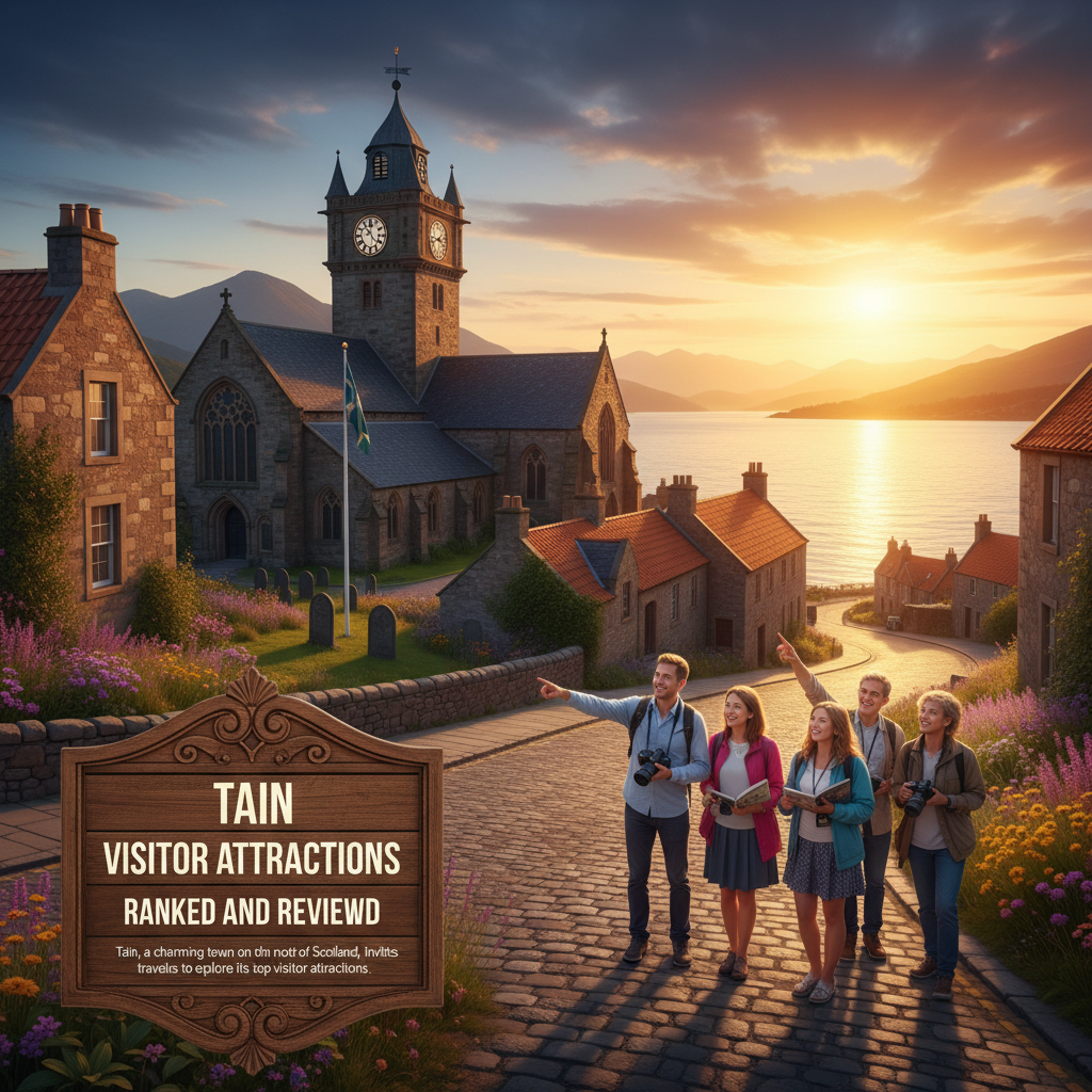Scenic view of Tain's historic attractions and beautiful landscapes