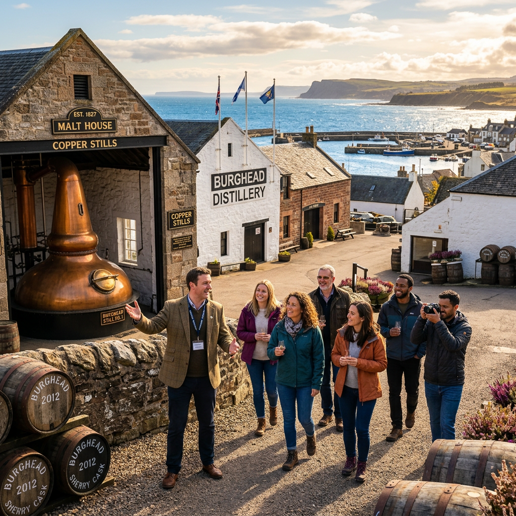 Burghead Distillery Tour in Burghead - stunning view of this iconic activities