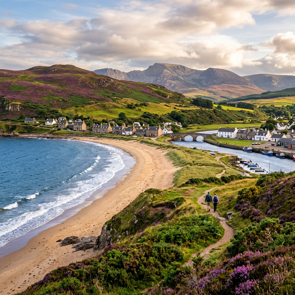 Beautiful scenic view of Brora, Scotland