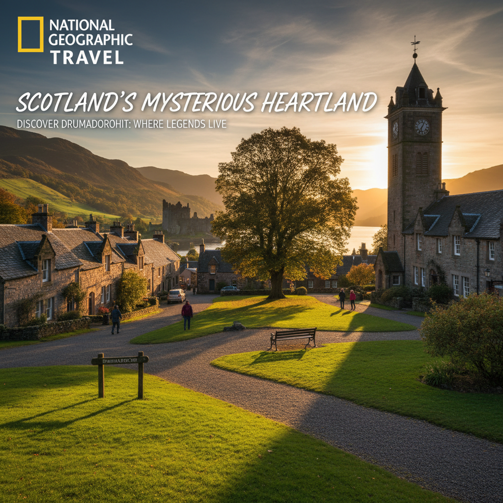 Hero image of Drumnadrochit Village Green, showcasing Scotland's picturesque landscapes and rich history.