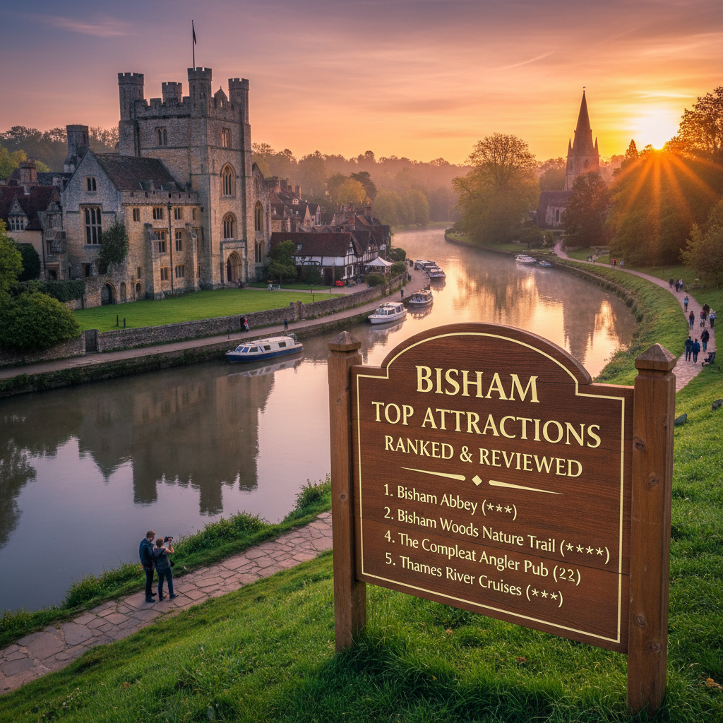 Scenic view of Bisham's historic landmarks and attractions