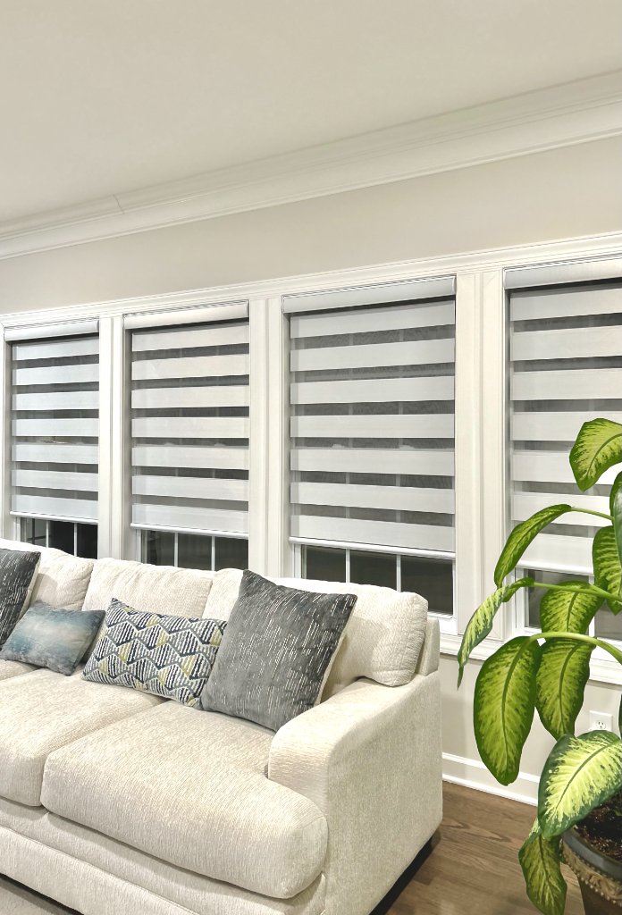 Zebra Blinds - Living Room