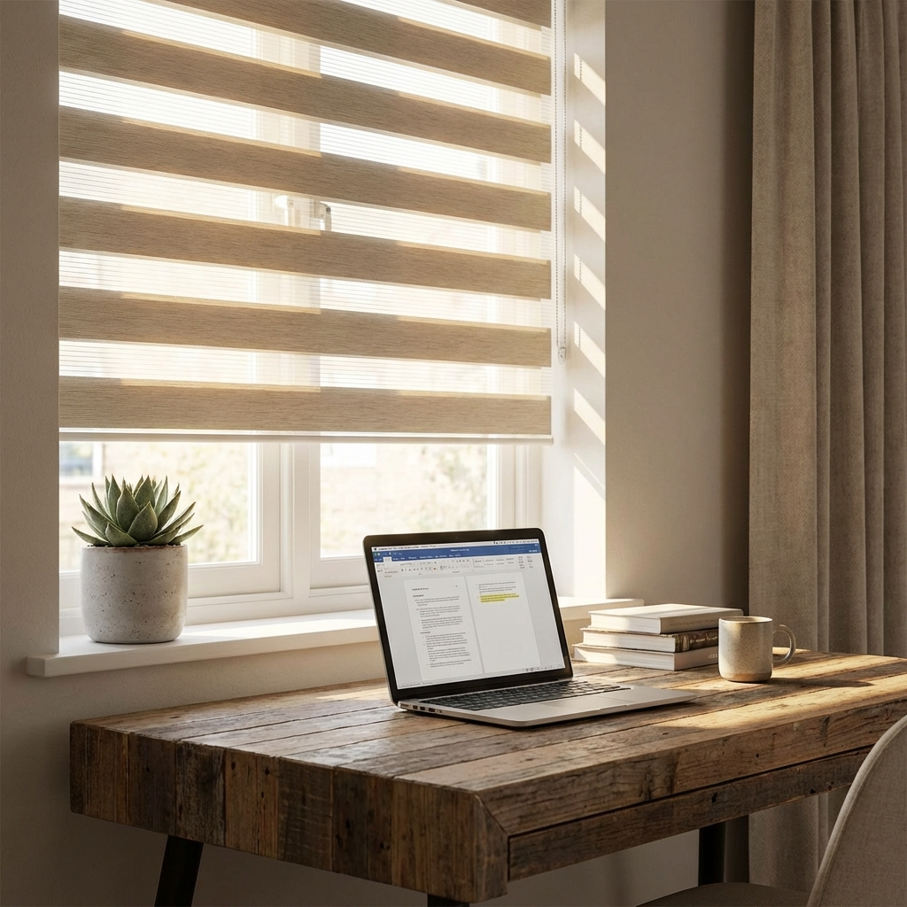 Study with Zebra Blinds