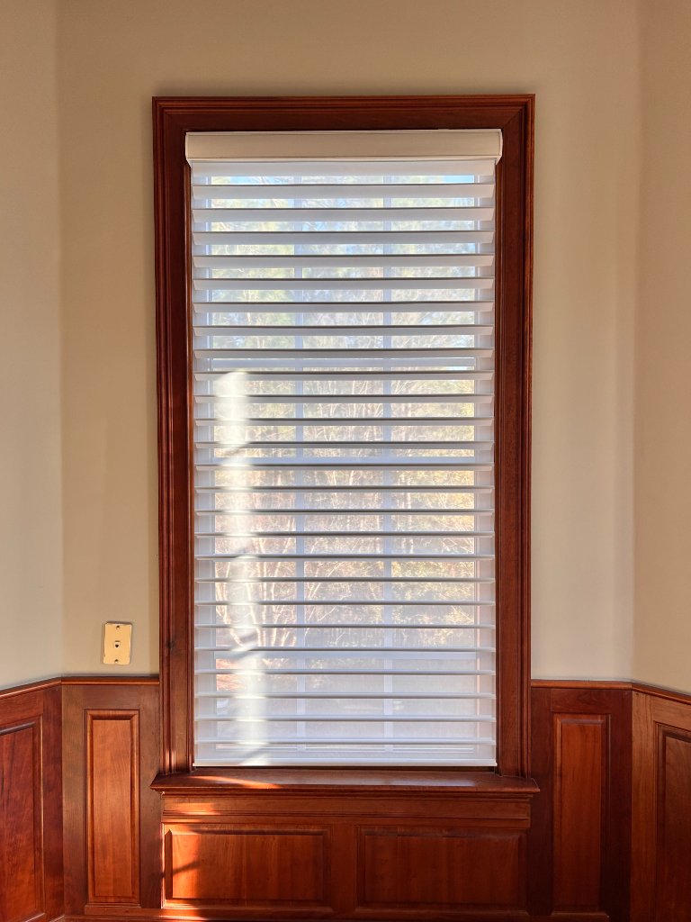 Roller Blinds - In Front of Regular Blinds