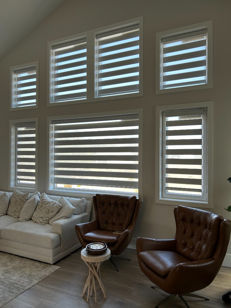 Zebra Blinds - Living Room