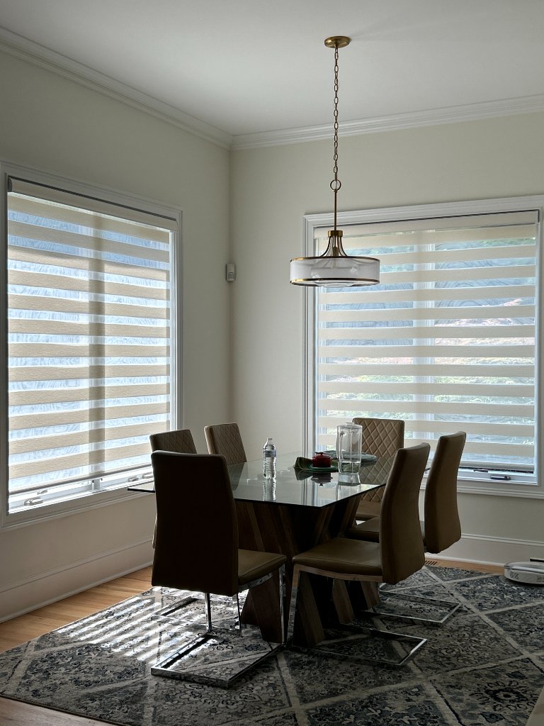 Zebra Blinds - Dining Room