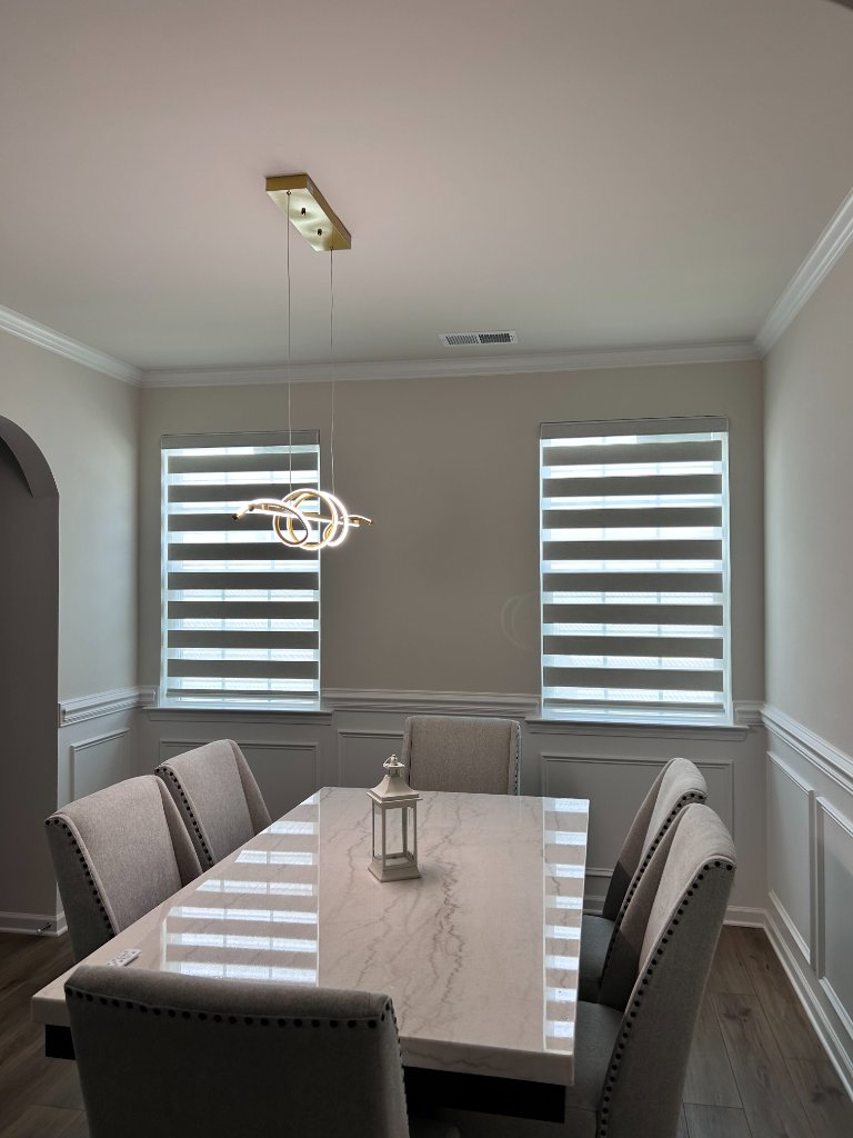 Zebra Blinds - Dining Room
