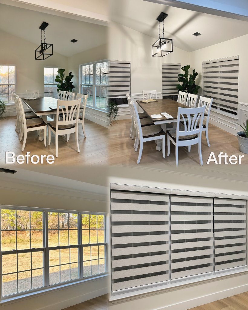 Zebra Blinds Before & After