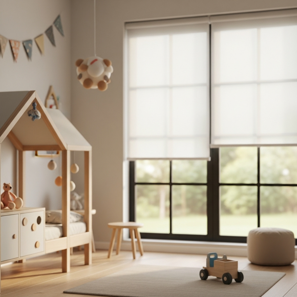 Children's Room with Roller Blinds
